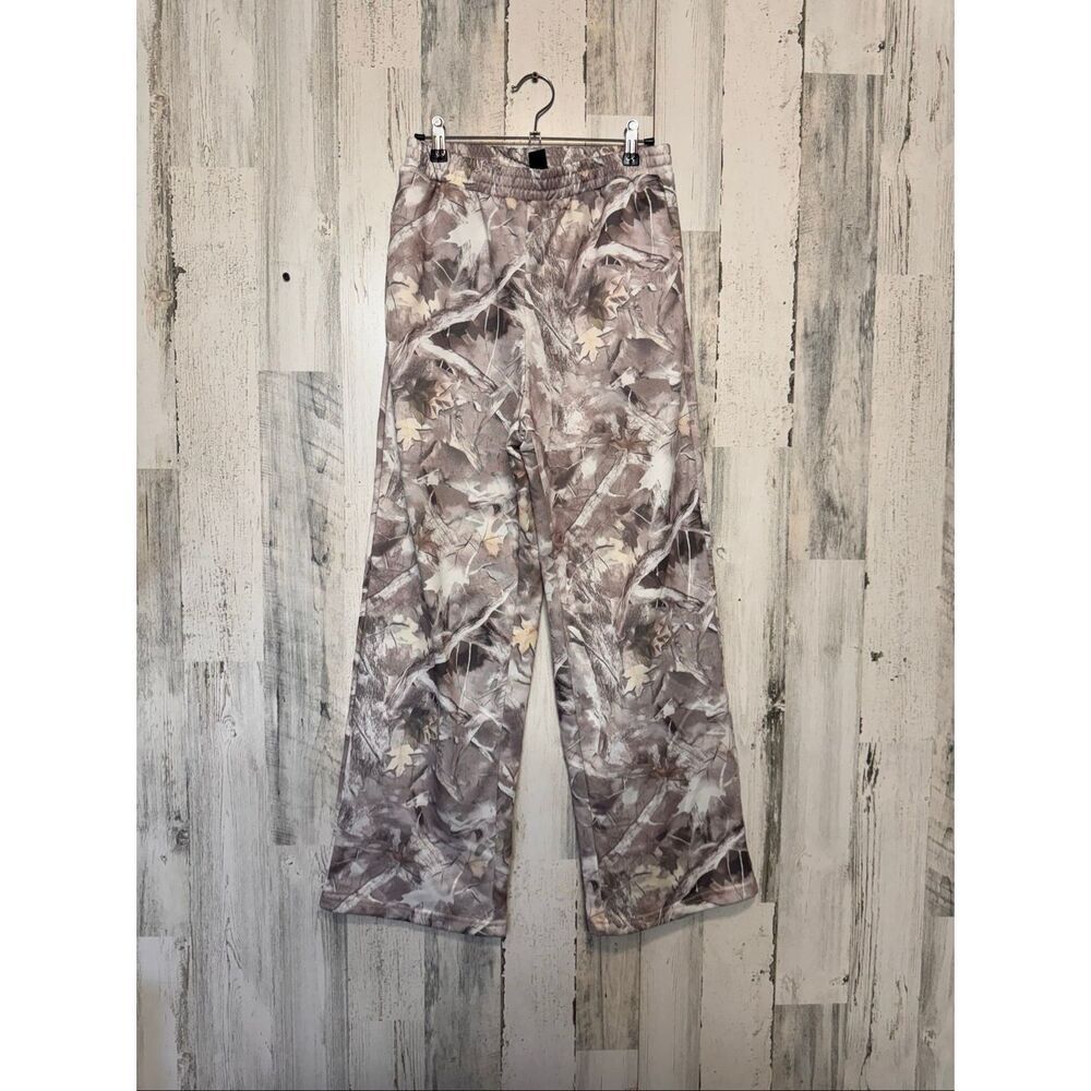 Camouflage Wide Leg Sweatpants Womens Size Small S Camo Lounge Pants Gorpcore